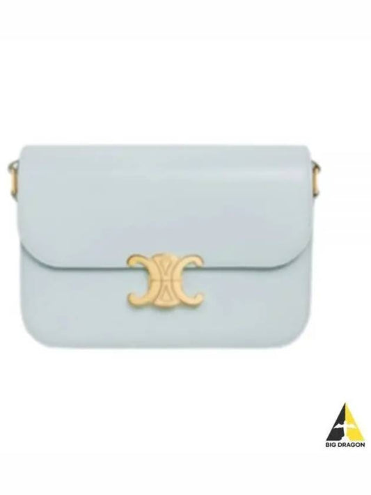 Classique Triomphe Shiny Calfskin Shoulder Bag Soft Blue - CELINE - BALAAN 2