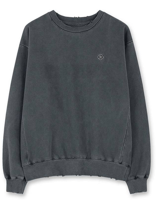 Pigment Damaged Sweatshirt Gray - NUAKLE - BALAAN 1