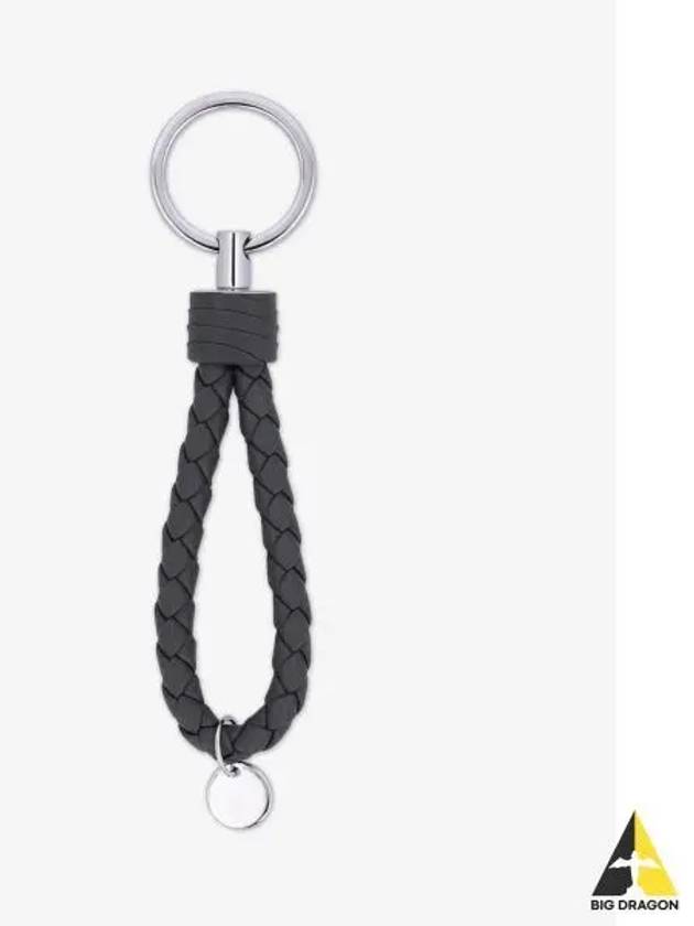 Intrecciato Leather Key Holder Grey - BOTTEGA VENETA - BALAAN 2