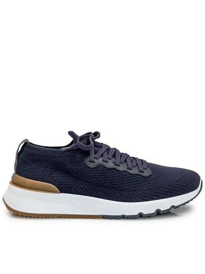 Knit Low Top Sneakers Blue - BRUNELLO CUCINELLI - BALAAN 2