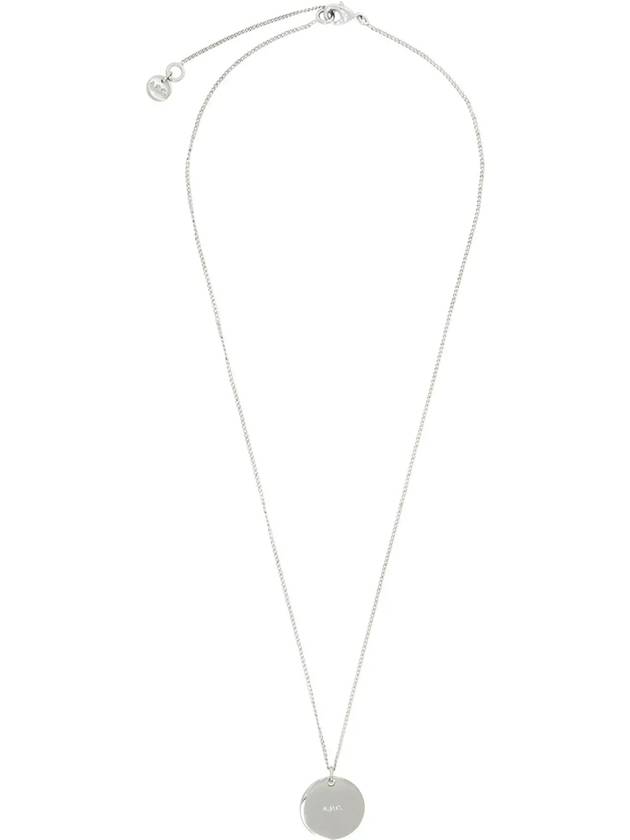 Eloi Coin Medallion Pendant Chain Silver Tone Necklace MEACC M70537 - A.P.C. - BALAAN 4