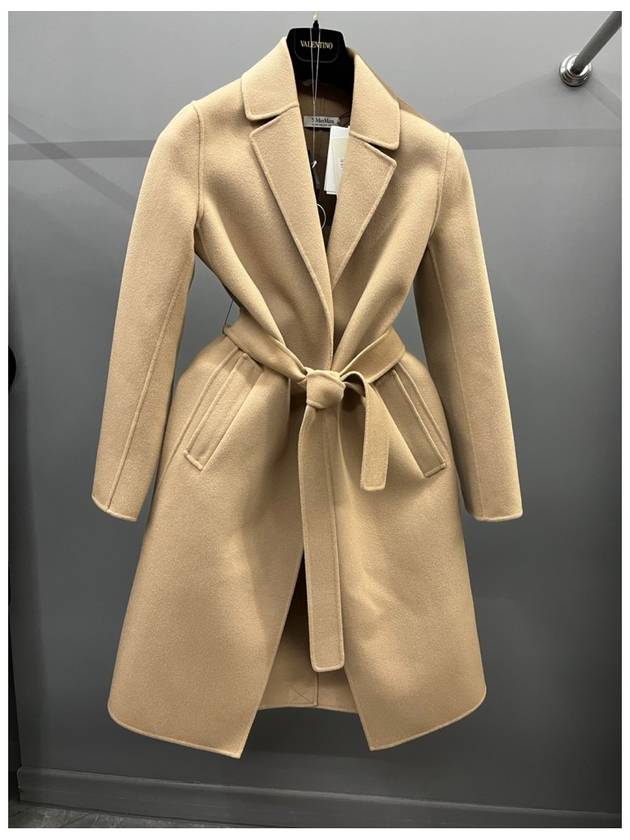 Pauline Belt Silgle Coat Beige - MAX MARA - BALAAN 2