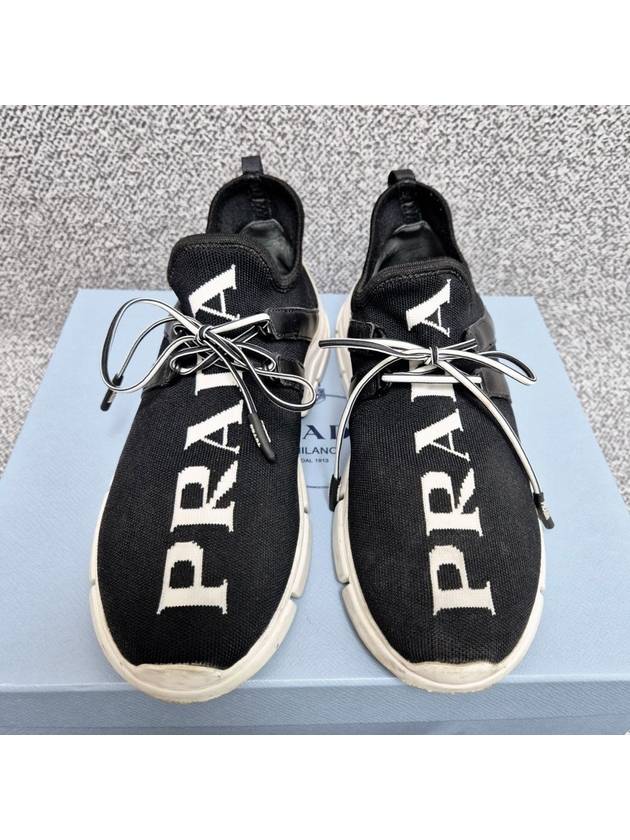 Logo knit women s sneakers size 36 - PRADA - BALAAN 3