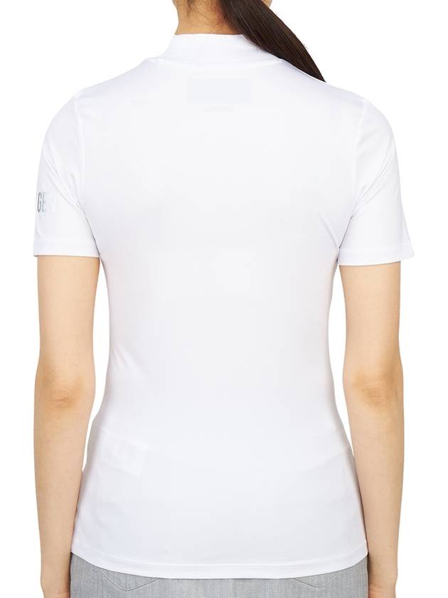 Women's Golf Roll Neck Short Sleeve T-Shirt White - HYDROGEN - BALAAN 5