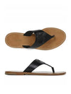 Triomphe Leather Flip Flops Black - CELINE - BALAAN 5