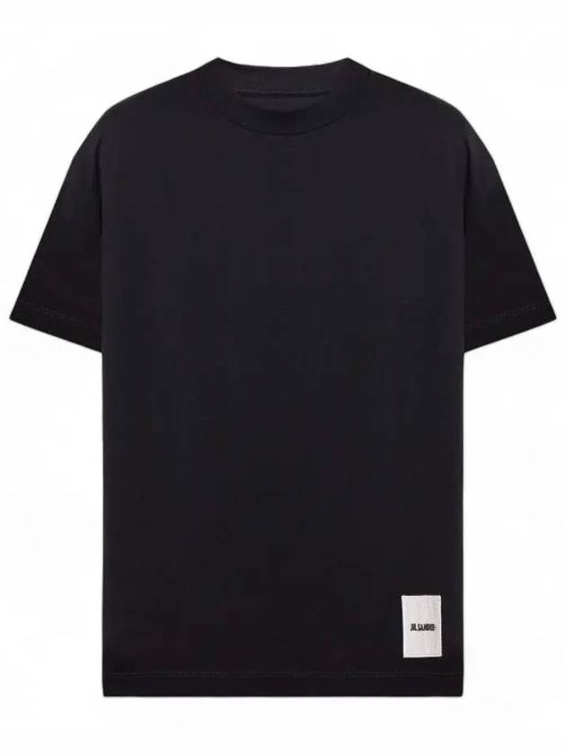 Black Organic Cotton Short Sleeve T Shirt J47GC0001 J45048 001 - JIL SANDER - BALAAN 1