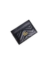 GG Marmont Matelasse 2 Tier Card Wallet Black - GUCCI - BALAAN 4