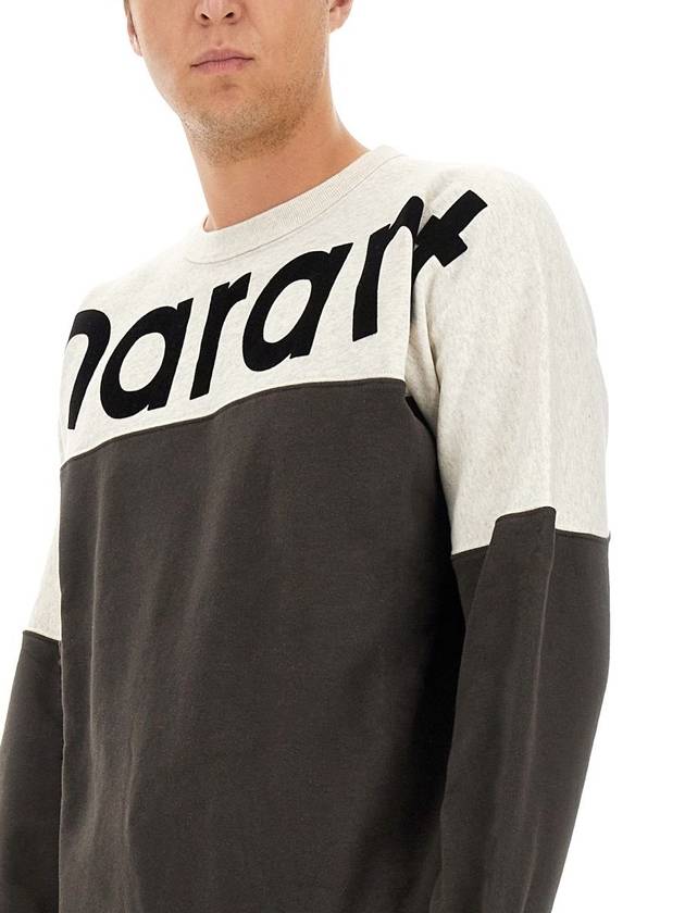 Howley Logo Crew Neck Sweatshirt Faded Black - ISABEL MARANT - BALAAN 5