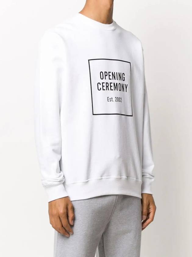 Opening Ceremony Men's Box Logo Crew Neck Sweatshirt White Sweatshirt YMBA003F20FLE005 0210 - OPENING CEREMONY - BALAAN 3