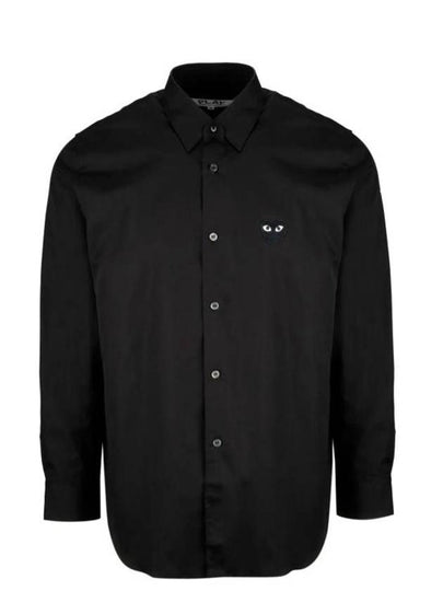 Play Black Heart Patch Cotton Long Sleeve Shirt Black - COMME DES GARCONS - BALAAN 2