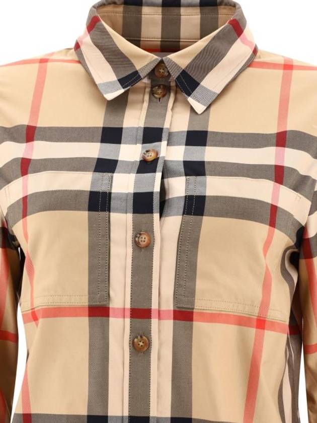 Vintage Check Cotton Shirt Beige - BURBERRY - BALAAN 4