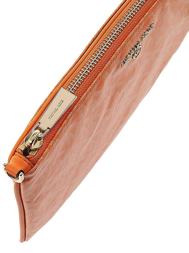 Jet Set Monogram Leather Clutch Bag Orange - MICHAEL KORS - BALAAN 9