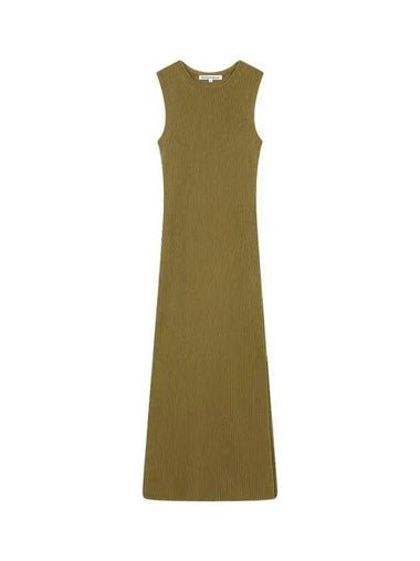 Cashmere Sleeveless Sweater Dress Olive - REFORMATION - BALAAN 1