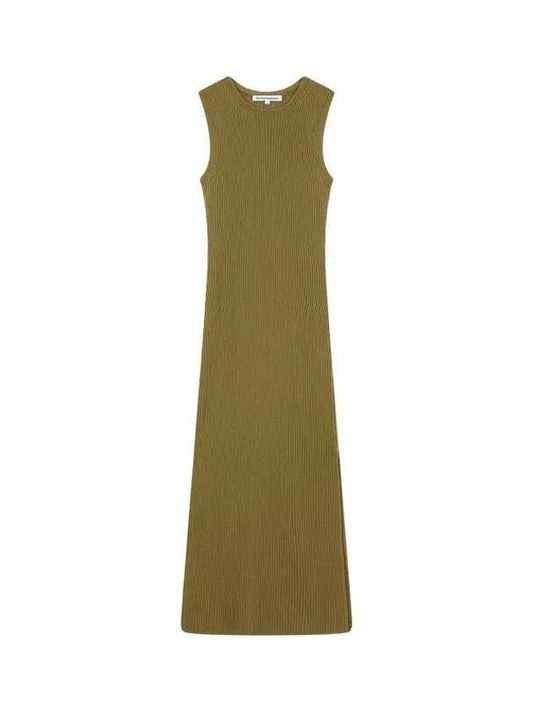 Cashmere Sleeveless Sweater Dress Olive - REFORMATION - BALAAN 1