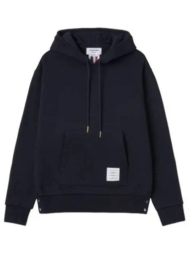 Loopback Center Back Stripe Pullover Hood Navy - THOM BROWNE - BALAAN 1