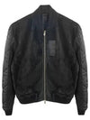 Men's Zipper Varsity Calfskin Bomber Jacket Black - DIOR - BALAAN 2