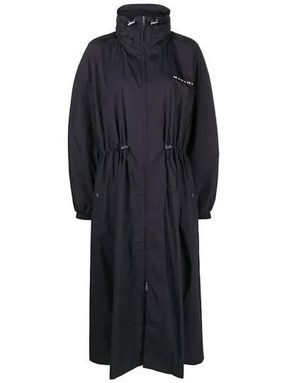 Berthely Hooded Trench Coat Black - ISABEL MARANT - BALAAN 2