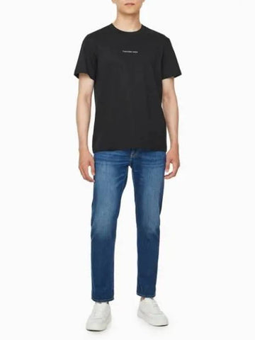 Jeans Graphic Logo Regular Fit Short Sleeve T-Shirt Black - CALVIN KLEIN - BALAAN 1