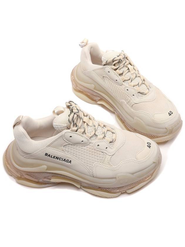 Triple S Clear Sole Low Top Sneakers Beige - BALENCIAGA - BALAAN 6