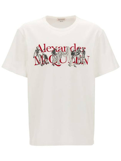 logo print cotton T shirt 794605QTABQ - ALEXANDER MCQUEEN - BALAAN 2