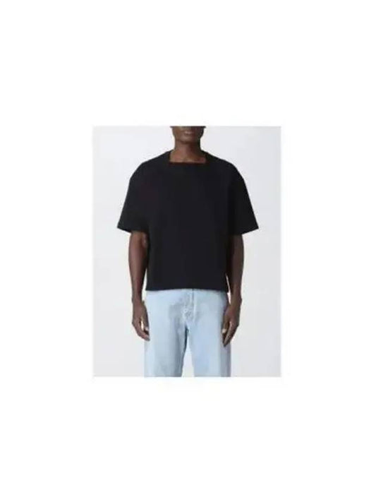 Relax Fit Heavy Jersey Short Sleeve T-Shirt Black - BOTTEGA VENETA - BALAAN 2