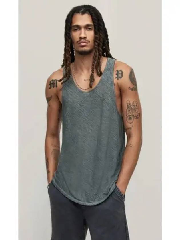 Linen tank top knit K3550Y2 033 steel gray - JOHN VARVATOS - BALAAN 1