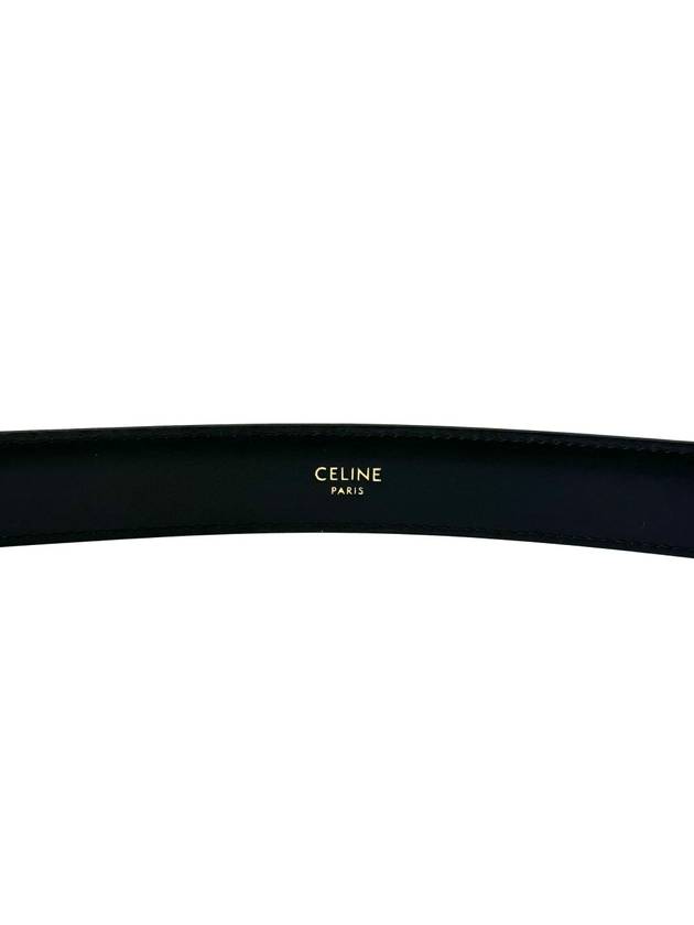 Triomphe Taurillon Medium Leather Belt Black - CELINE - BALAAN 5