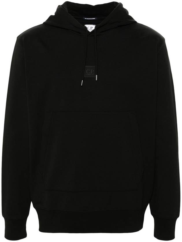 The Metropolis Series Stretch Fleece Hoodie Black - CP COMPANY - BALAAN 3