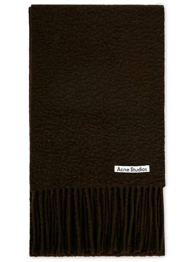 Wool Fringe Scarf Chocolate Brown - ACNE STUDIOS - BALAAN 4