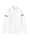 Armband Oxford Long Sleeve Shirt White - THOM BROWNE - BALAAN 2