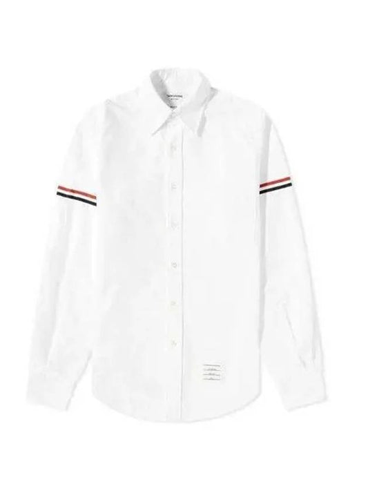 Armband Oxford Long Sleeve Shirt White - THOM BROWNE - BALAAN 2