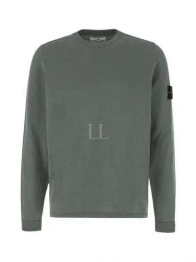 Raw Hand Cotton Crewneck Knit Top Dark Green - STONE ISLAND - BALAAN 2