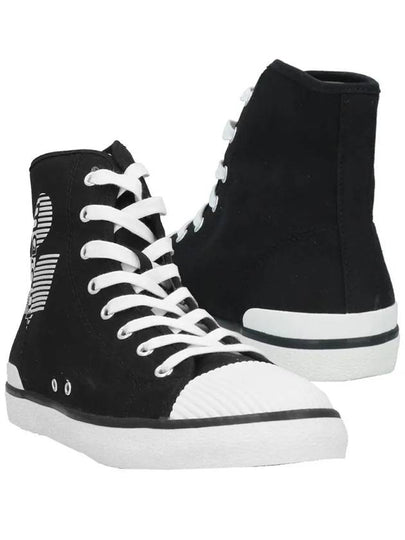 Benkeenh Canvas High Top Sneakers Black - ISABEL MARANT - BALAAN 2