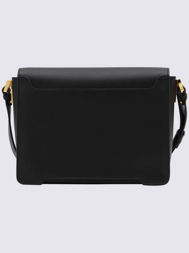 Trunkaroo Medium Leather Shoulder Bag Black - MARNI - BALAAN 3