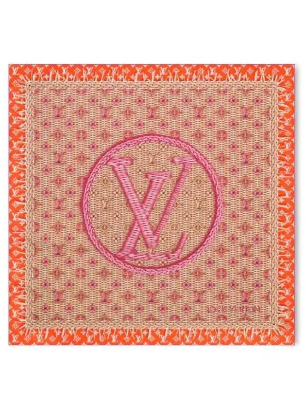 Monogram Rattan Square 90 Scarf Orange - LOUIS VUITTON - BALAAN 2