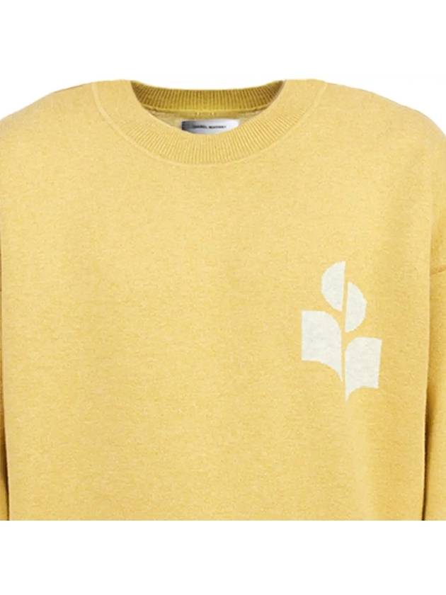 Atlee Logo Knit Top Yellow - ISABEL MARANT - BALAAN 5