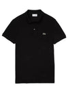 Slim Fit Short Sleeve Polo Shirt Black - LACOSTE - BALAAN 7