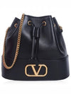 V Logo Chain Bucket Bag Black - VALENTINO - BALAAN 2