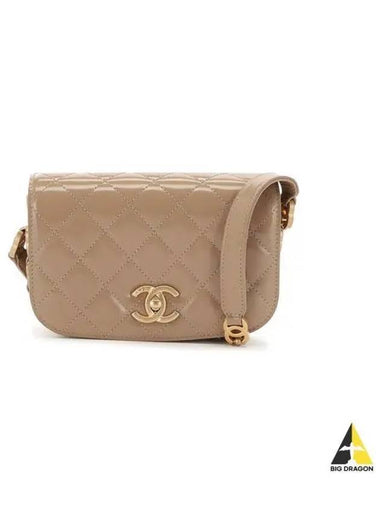 Quilted gold cross bag beige AS3402 B0849 - CHANEL - BALAAN 1