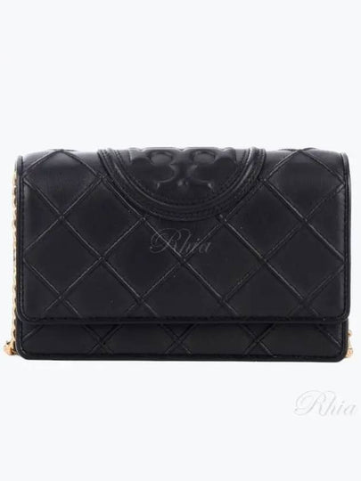 Fleming Soft Chain Long Wallet Bag Black - TORY BURCH - BALAAN 2