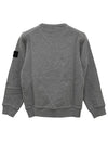 Kids Organic Cotton Fleece Sweatshirt Grey Melange - STONE ISLAND - BALAAN 4