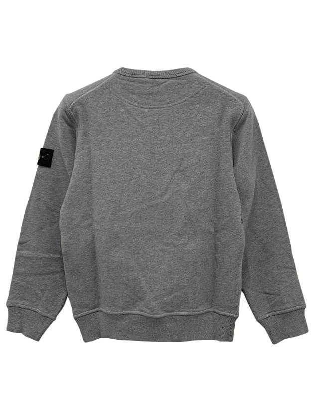 Kids Organic Cotton Fleece Sweatshirt Grey Melange - STONE ISLAND - BALAAN 4