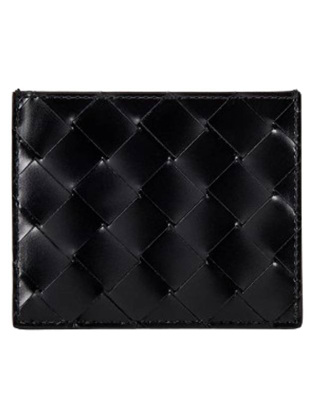 Intrecciato Spazzolato Card Holder Black - BOTTEGA VENETA - BALAAN 3