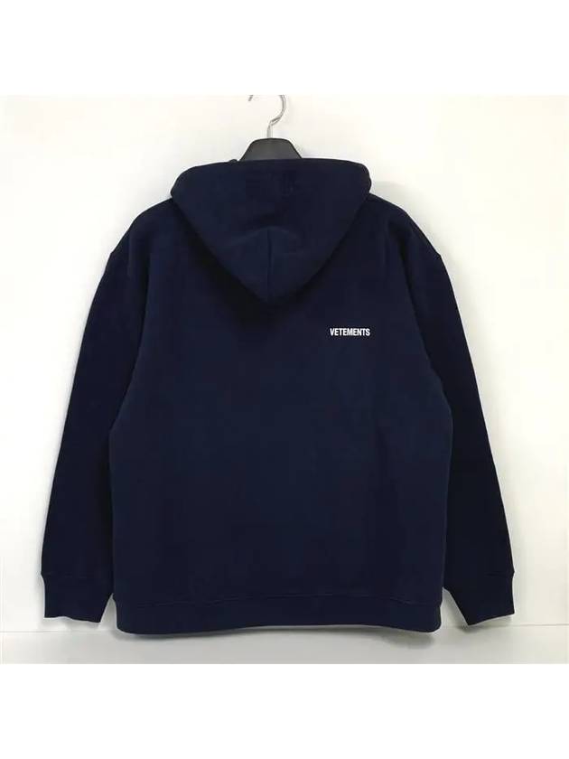 Small Logo Hoodie Navy - VETEMENTS - BALAAN 3