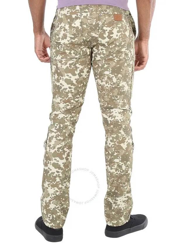 Camouflage Cotton Straight Pants Green - BURBERRY - BALAAN 5