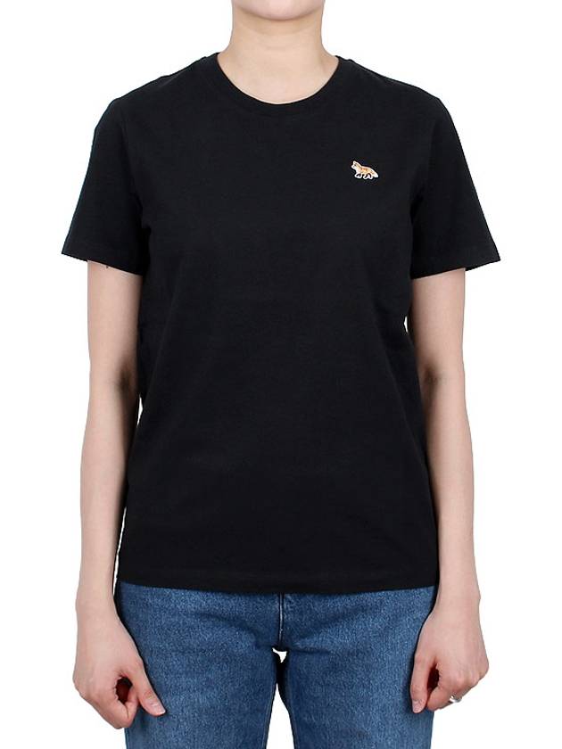 Baby Fox Patch Regular Short Sleeve T-Shirt Black - MAISON KITSUNE - BALAAN 3