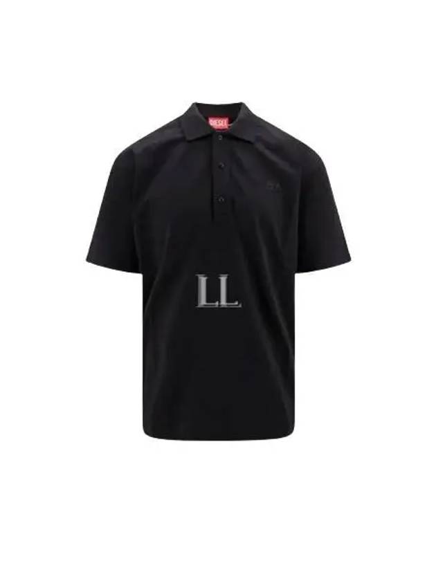 Men's Oval D Polo Shirt Black - DIESEL - BALAAN 2