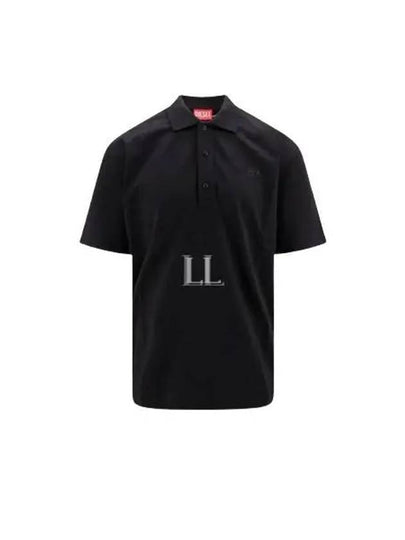 Men's Oval D Polo Shirt Black - DIESEL - BALAAN 2