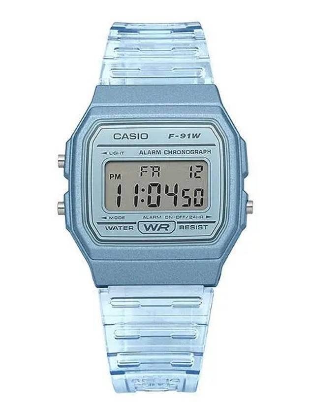 F 91WS 2HDF Digital Square Vintage Retro Transparent Urethane Watch - CASIO - BALAAN 3