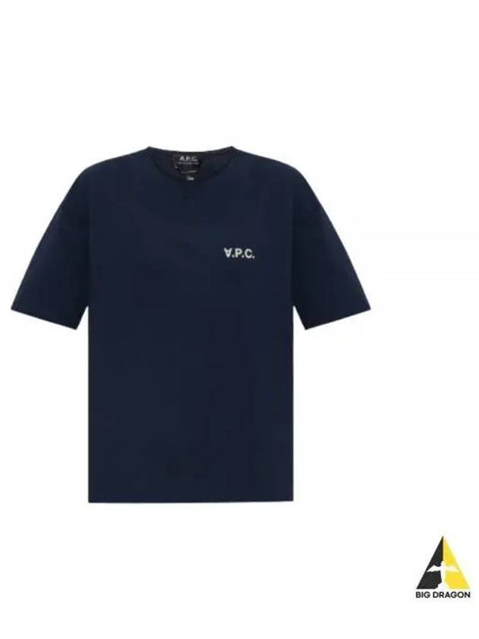 Karol Small Felt Logo Short Sleeve T-Shirt Navy - A.P.C. - BALAAN 2